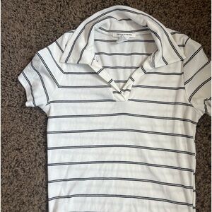 white stripped shirt
